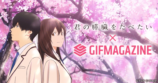 Gifmagazineが劇場アニメ 君の膵臓をたべたい の公式gifチャンネルを公開